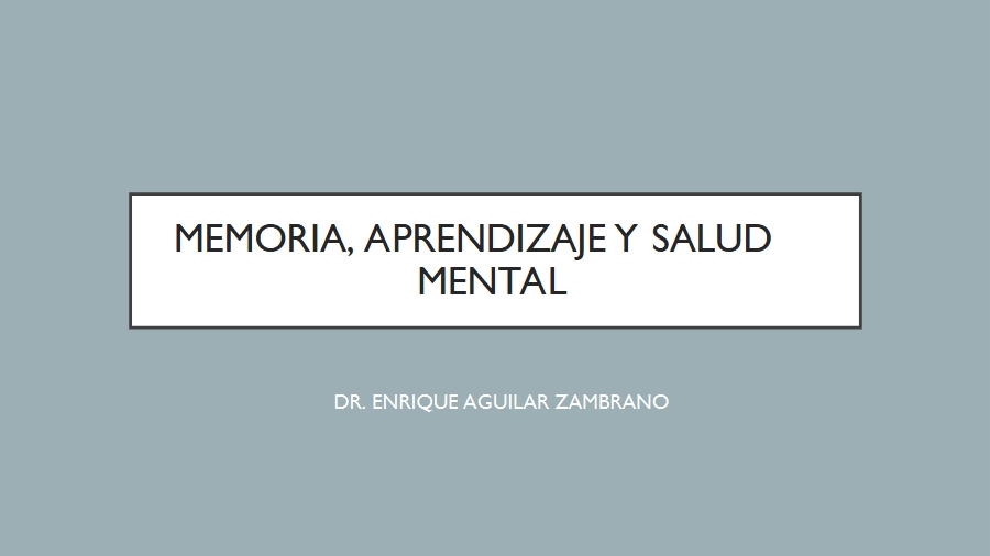 memoria aprendizaje y salud mental slide